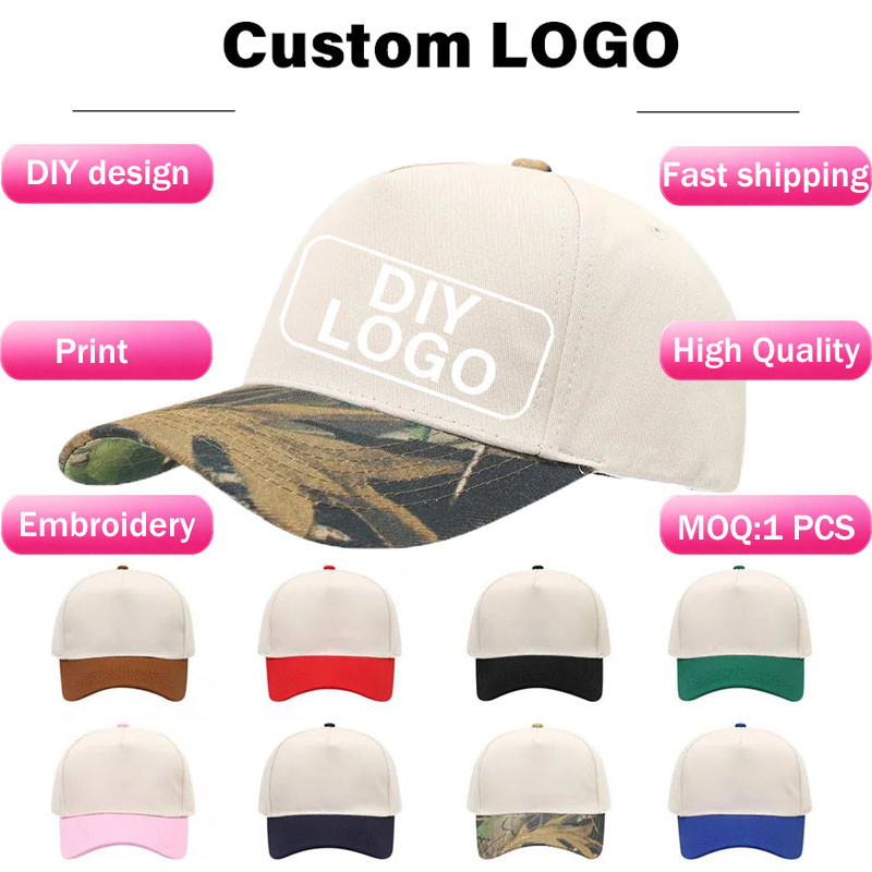 Dad Hat Cotton - Topi Baseball 5 Panel Dua Warna