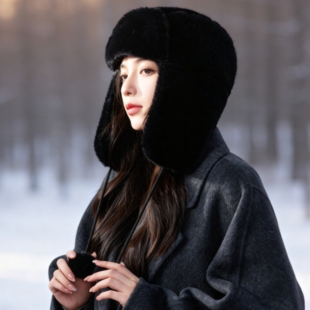 Winter Trapper Hat - Topi Ushanka Berbahan Poliester Hangat dengan
