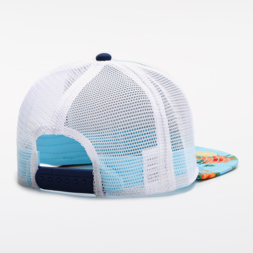 Topi Trucker Cetak Bunga Buah  - Snapback Hat Flat ulasan dan harga