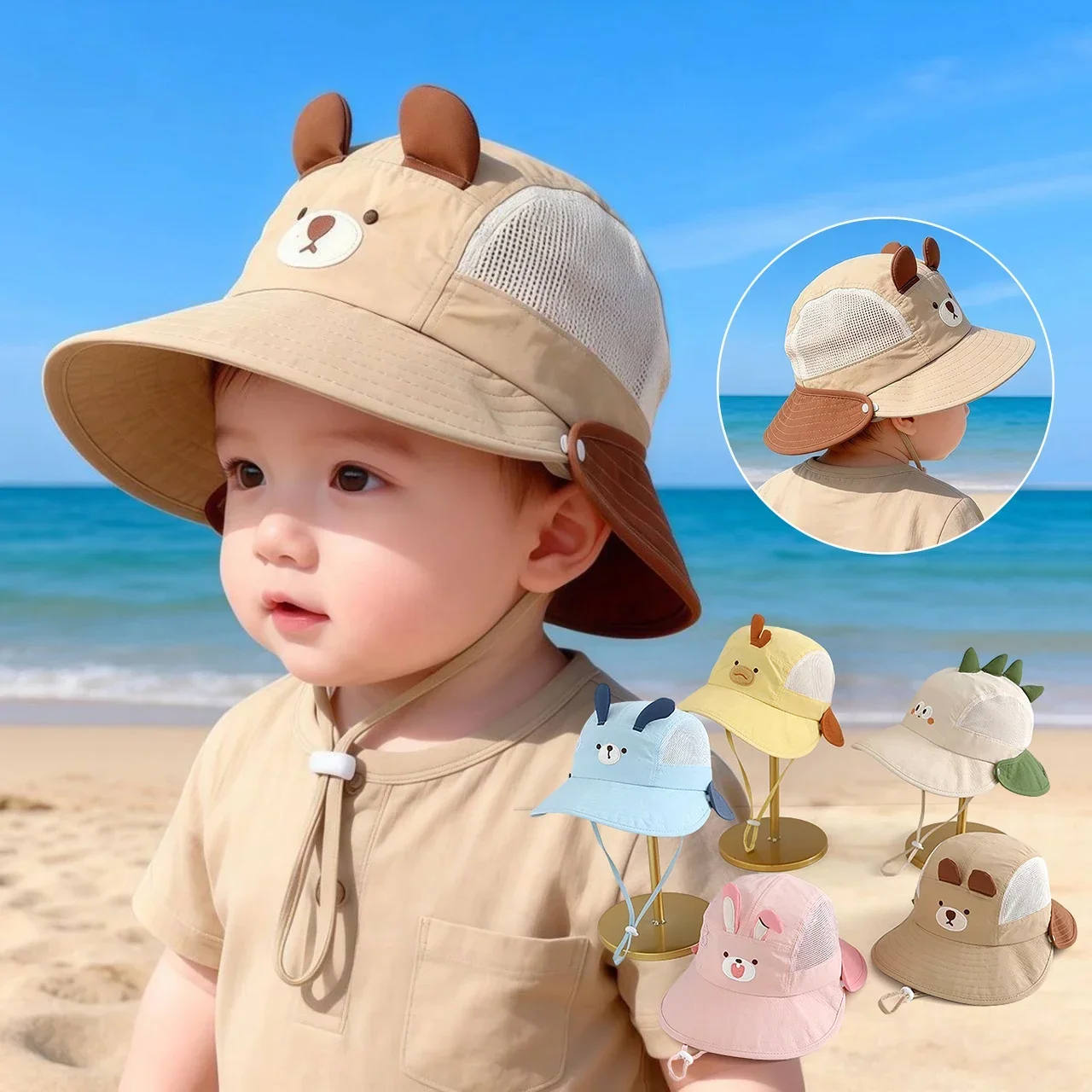Topi Matahari Bayi Motif Kartu - Sun Hat Wide Brim ulasan dan harga