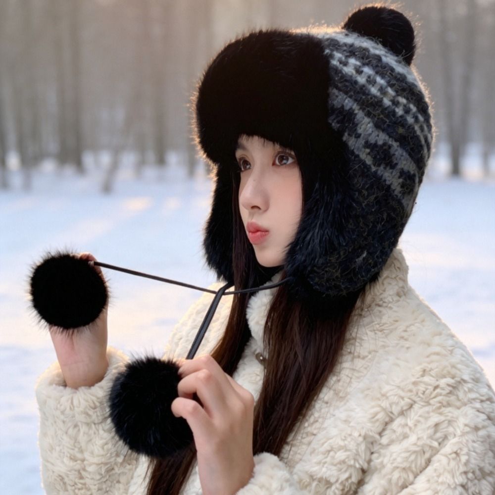 Topi Trapper Rajutan Poliester - Winter Trapper Hat ulasan dan harga