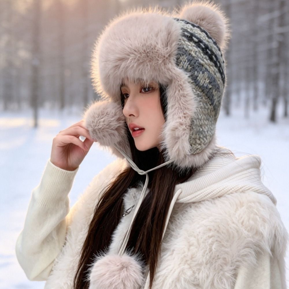 Topi Trapper Rajutan Poliester - Winter Trapper Hat ulasan dan harga
