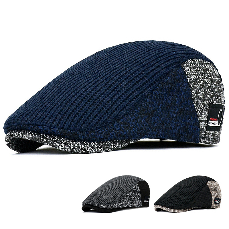Topi baret rajut pria, tutup k - Snapback Hat Flat ulasan dan harga